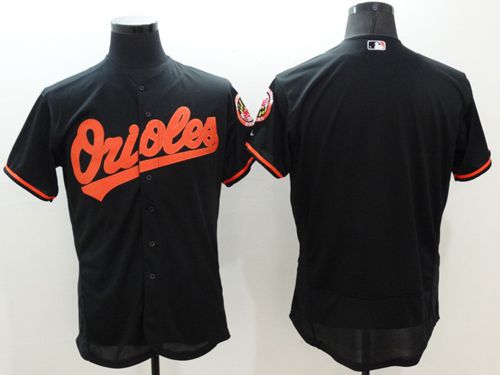 Orioles Blank Black Flexbase Authentic Collection Stitched MLB Jersey